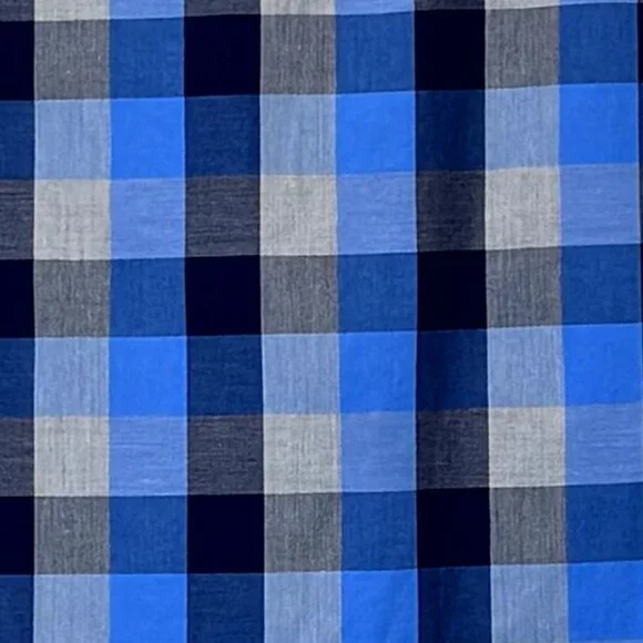 Men's Blue | Black Plaid Shirt Size XL - Picture 4 of 4